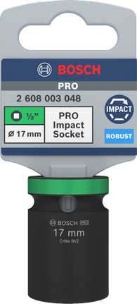 Bosch PRO Impact Socket 1/2 inci 17 mm kokoh.
